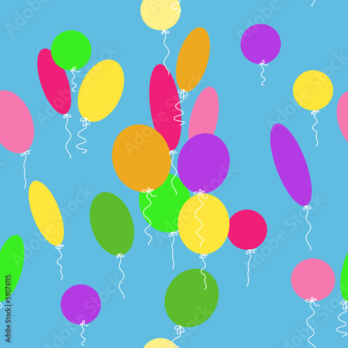 Seamless texture with balloons