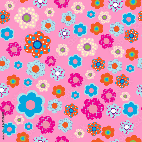 Pattern with fabric flowers