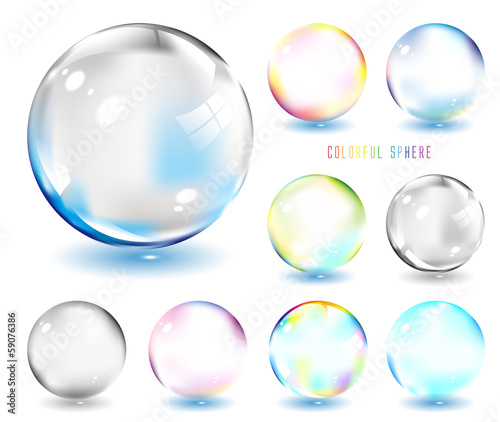 虹色のシャボン玉 glass ball