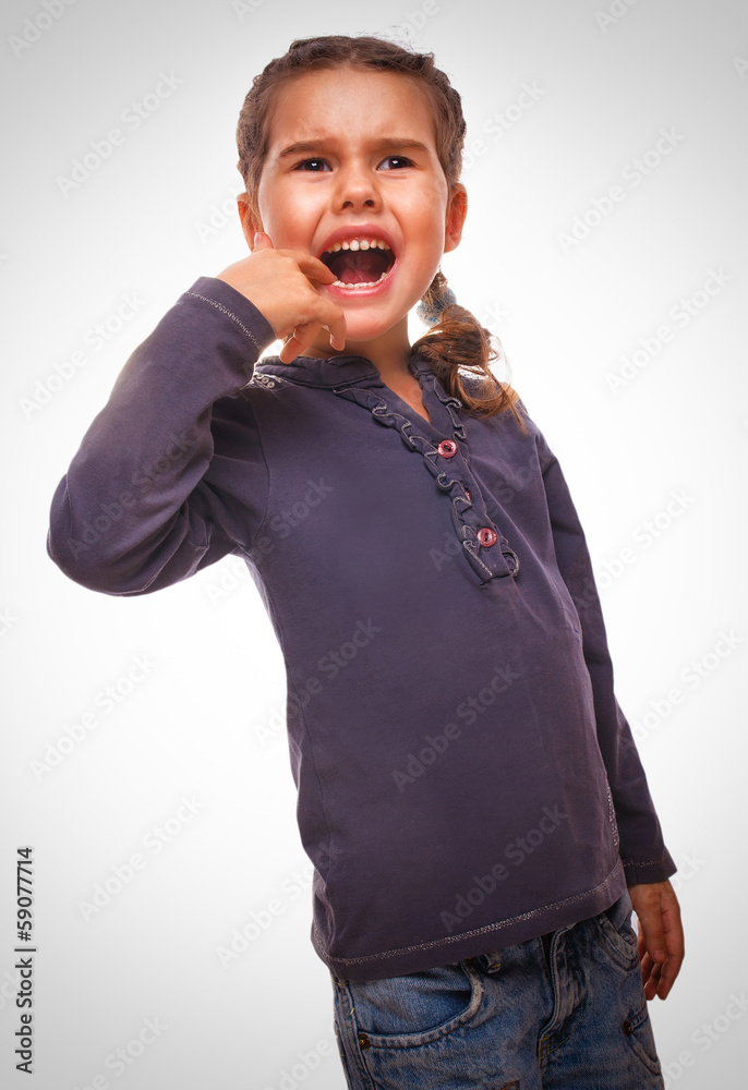 little girl child have toothache, emotions large inflated cheek little girl child have toothache, emotions large inflated cheek