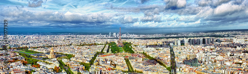 Panorama of Paris from the Montparnasse Tower. France(District #59077929