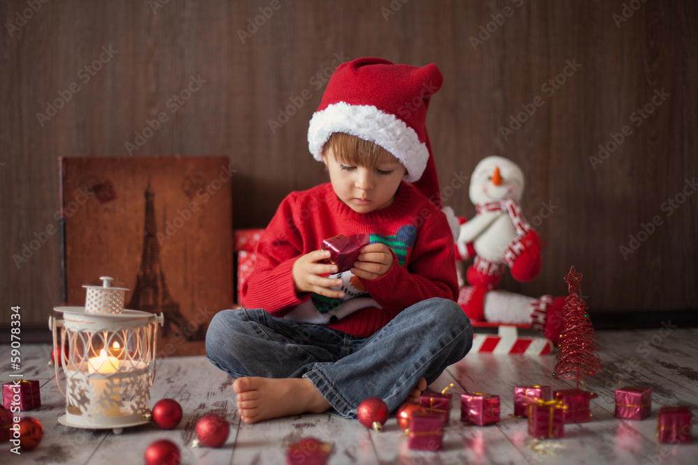 Boy on chrismas time Boy on chrismas time