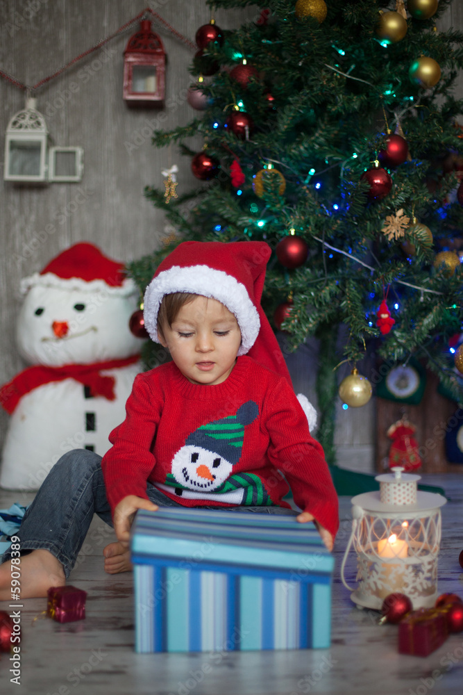 Boy on chrismas time