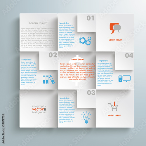 Abstract Quadrates Infographic