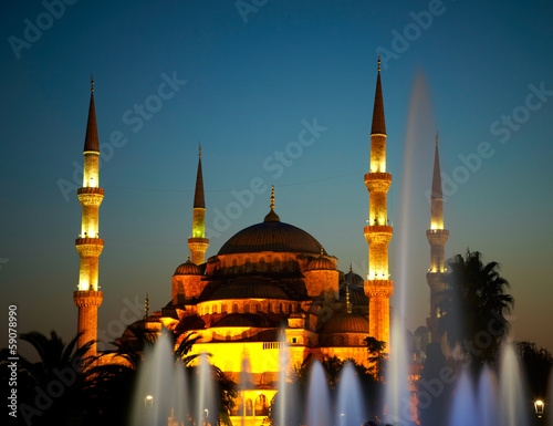 Photography Sultan Ahmet Camii (Blue Mosque). Istanbul, Turkey