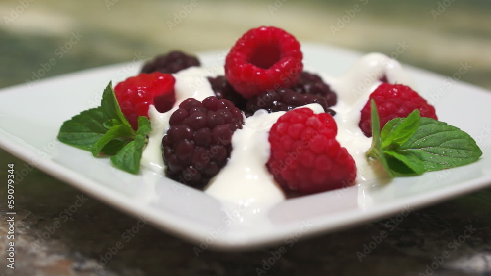 Berries Cream and Mint Dessert Dolly Berries Cream and Mint Dessert Dolly