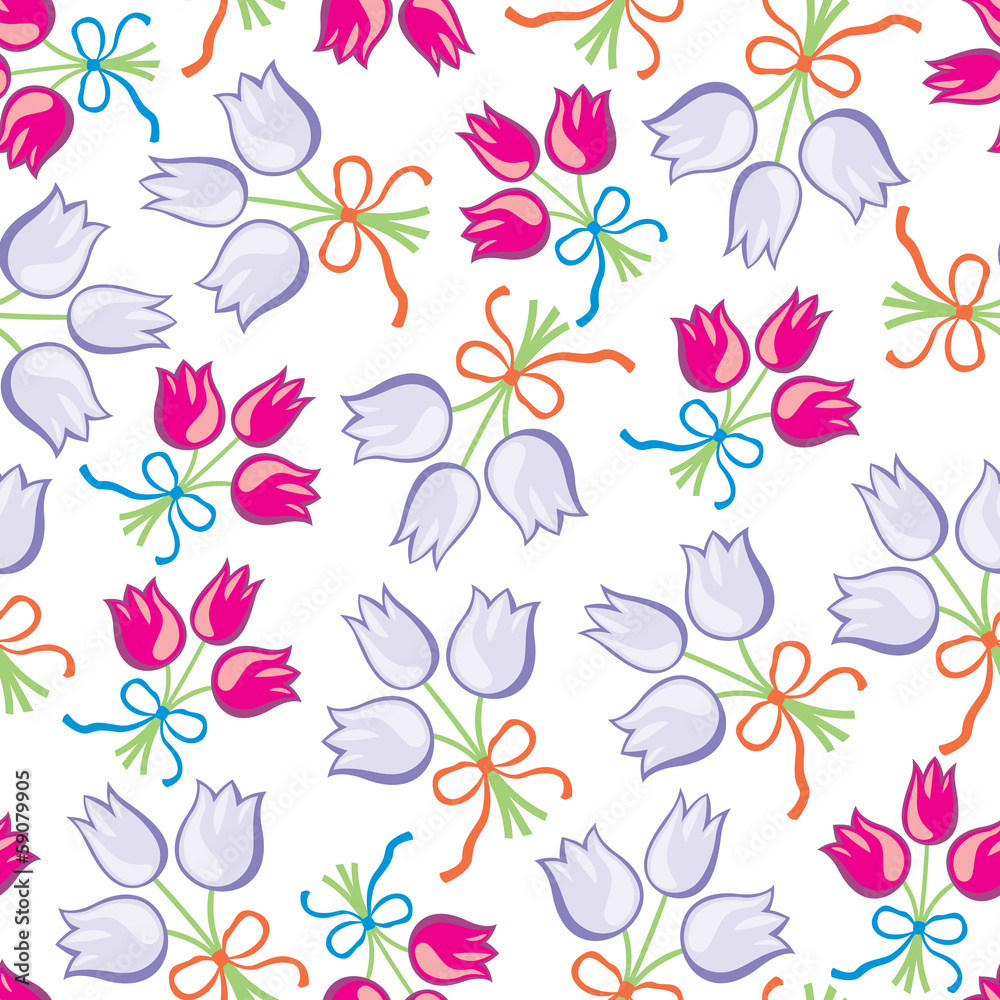 Floral bouquet pattern seamless
