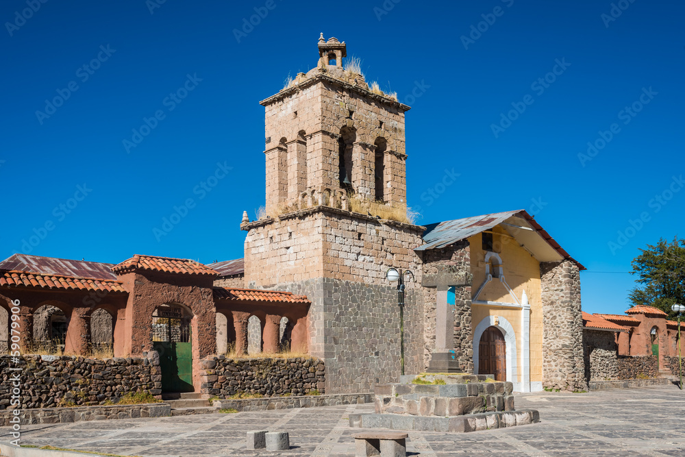 Santo Domingo Church peruvian Andes Puno Peru