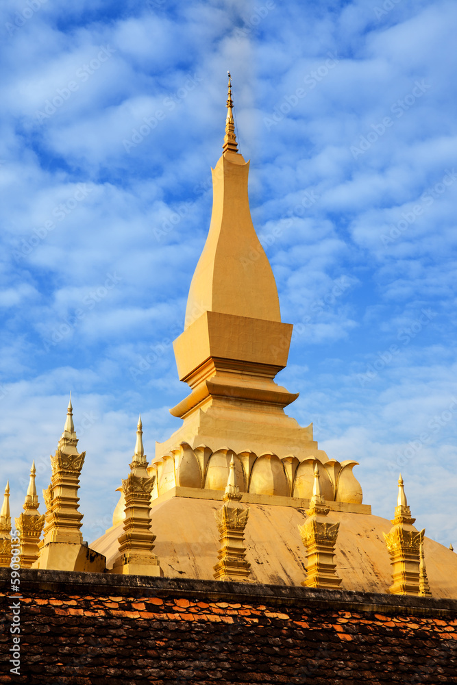 Naklejka premium Pha That Luang(Temple) in Vientiane, Symbol of Laos