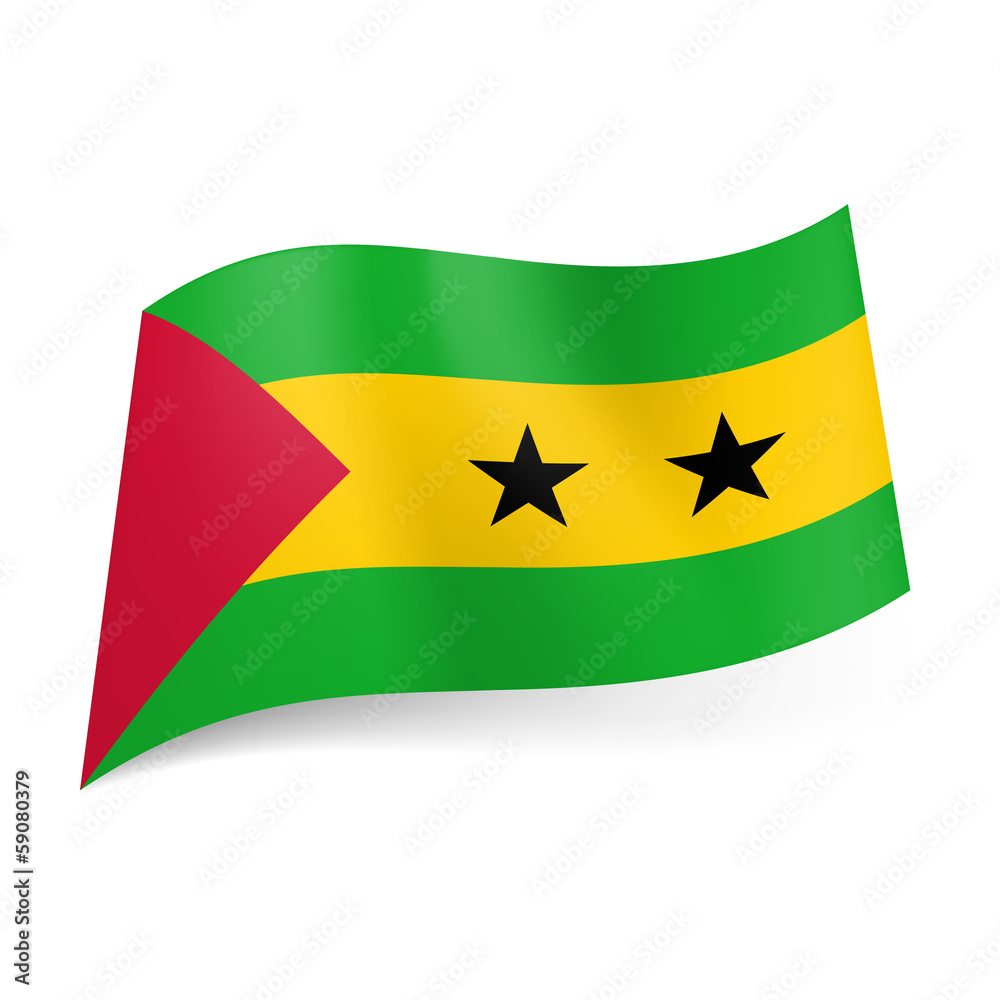 State flag of Sao Tome and Principe.