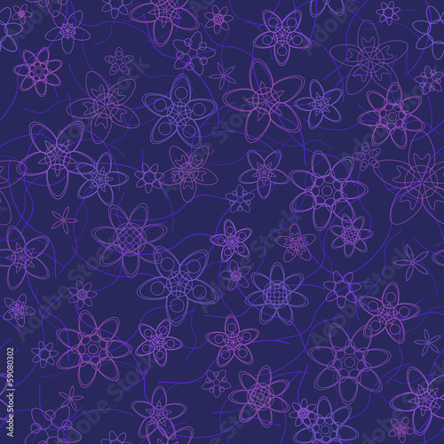 abstract flowers floral violet seamless background