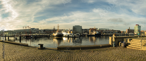 Bild auf Leinwand The harbor in Kiel, Germany