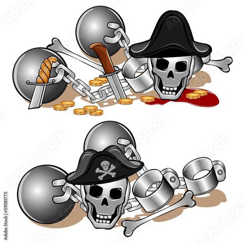 shackles skull pirate
