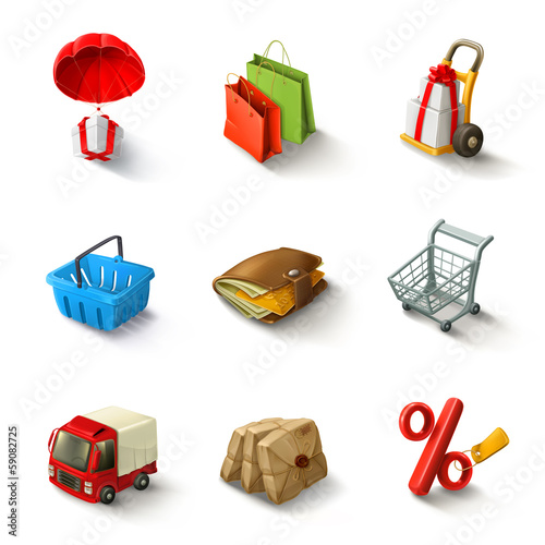 E-commerce vector icon set