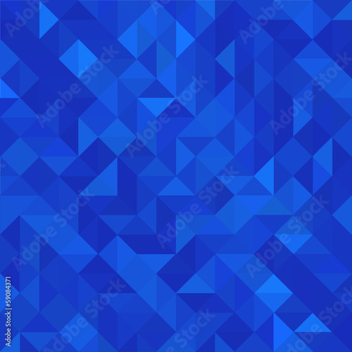 Geometric style abstract background with vivid blue color tones