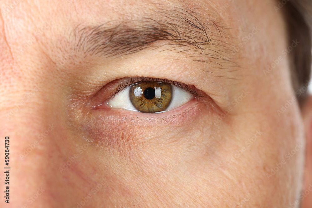 Obraz premium Close up of portrait man's face.