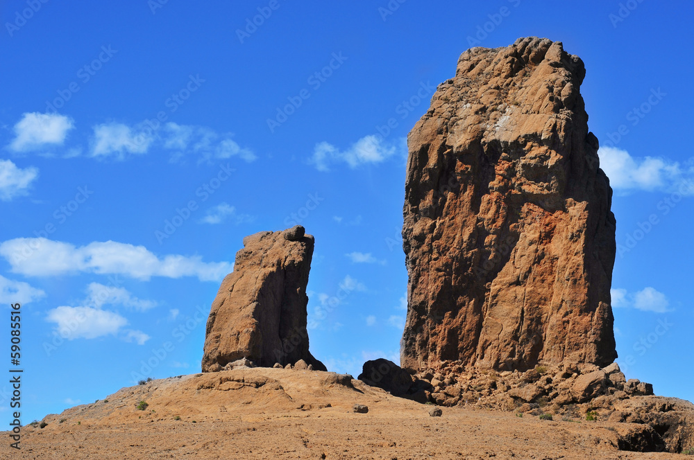 Roque Nublo monolith in Gran Canaria, Spain Roque Nublo monolith in Gran Canaria, Spain