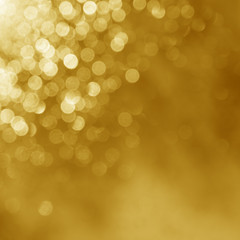 Gold lights background Beautifull shine of a holiday light