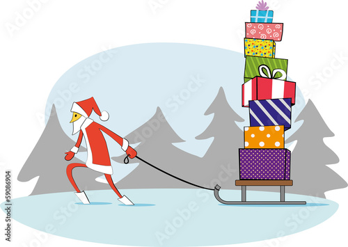 Santa Claus with gifts