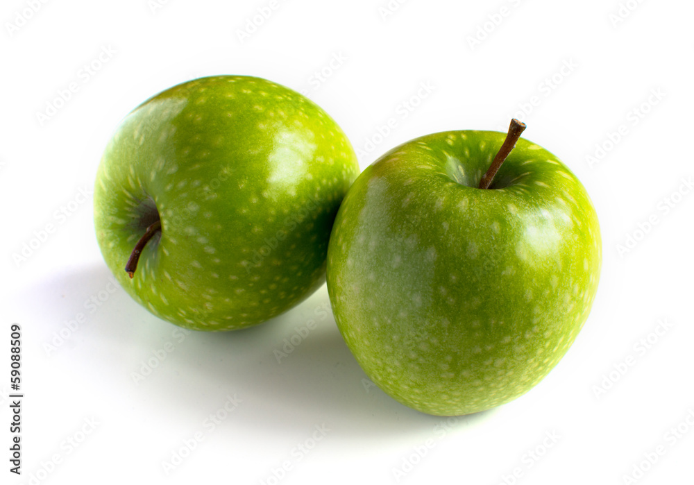 Green apple, isolated on white background Green apple, isolated on white background
