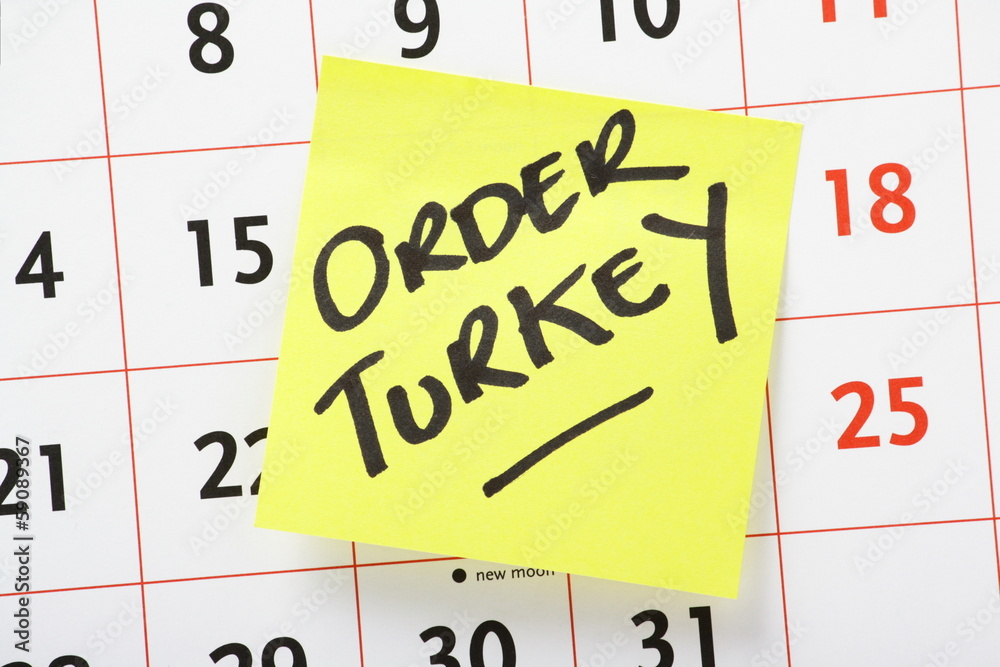 Reminder Note to Order the Christmas Turkey