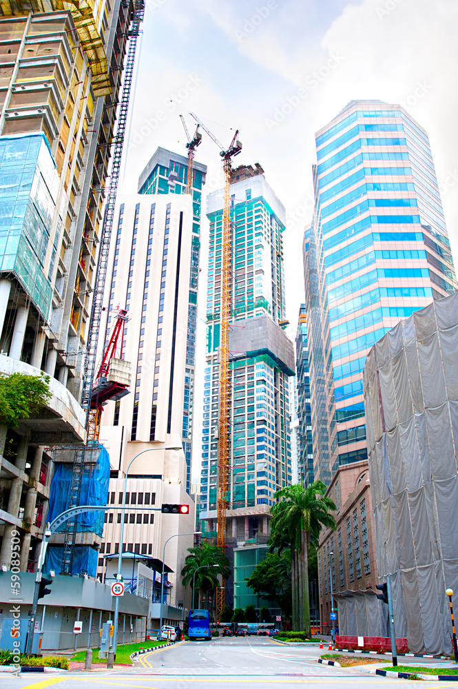 Obraz premium Singapore construction