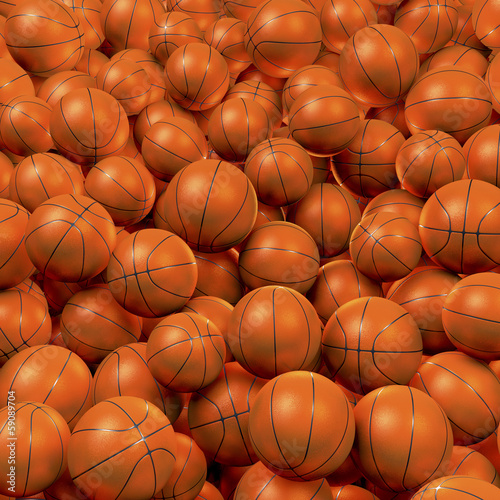 Cluster of Basketballs, Basketbälle © viz4biz
