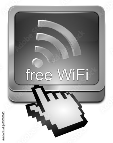 free WiFi Wlan Button mit Cursor