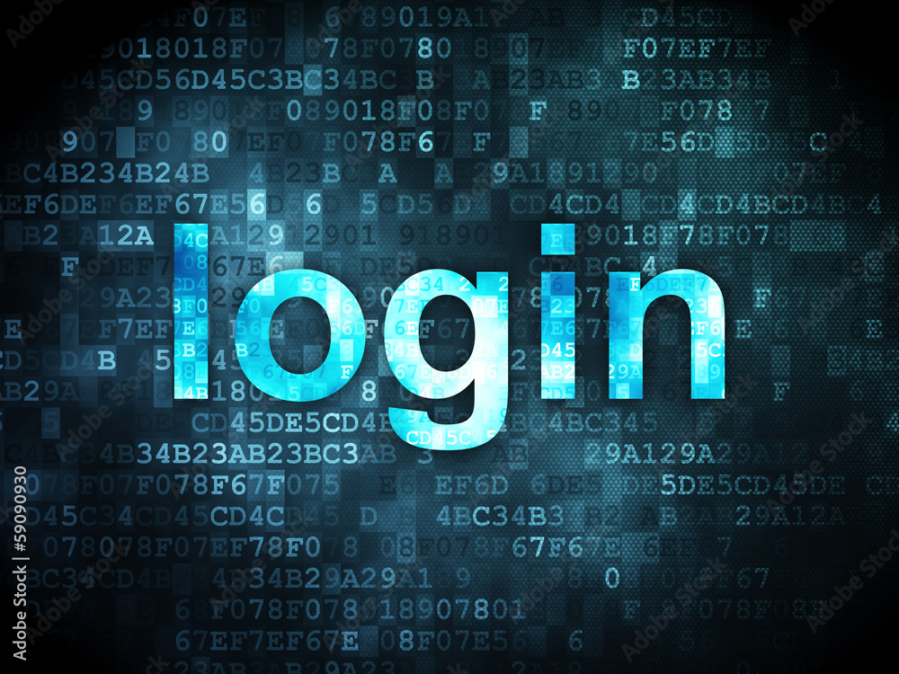 Obraz premium Security concept: Login on digital background