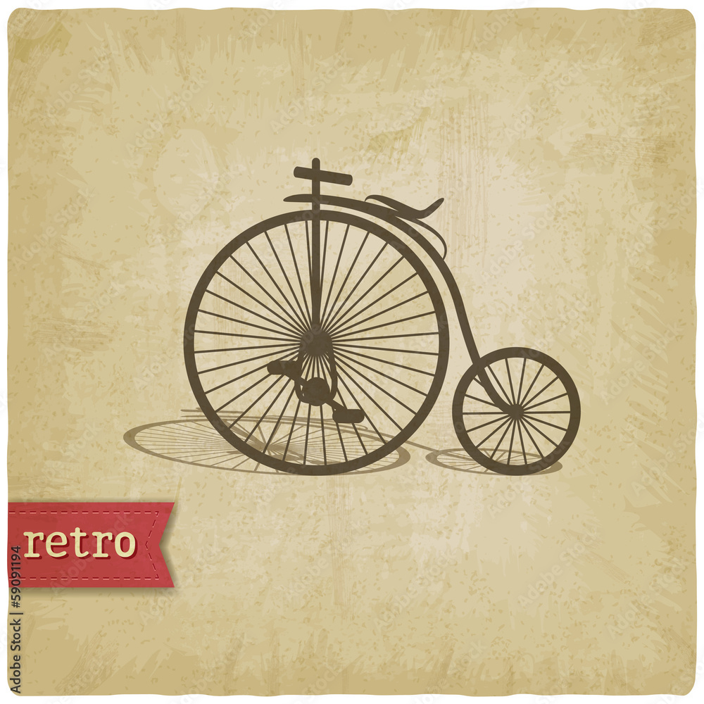 Vintage background with bicycle Stock Vector | Adobe Stock