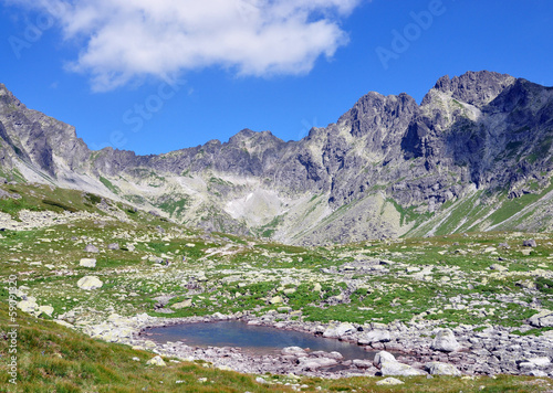 The High Tatras mountains and lake, Slovakia, Europe