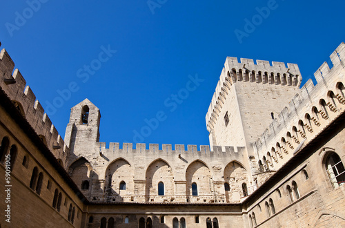 Papal Palace  circa 1370 . Avignon  France