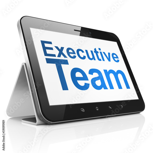 Business concept: Executive Team on tablet pc computer