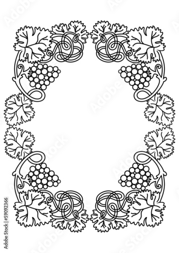 Abstract floral frame