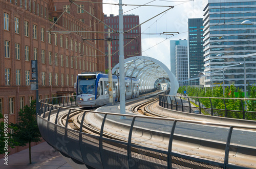 modern tram track