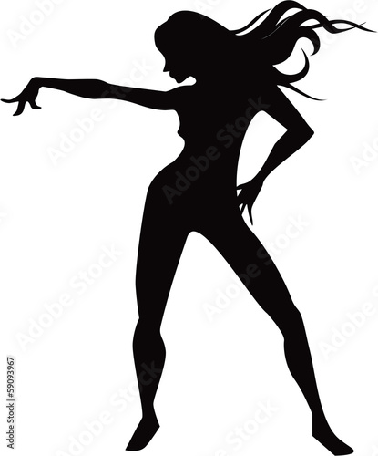 Dancing girl silhouette