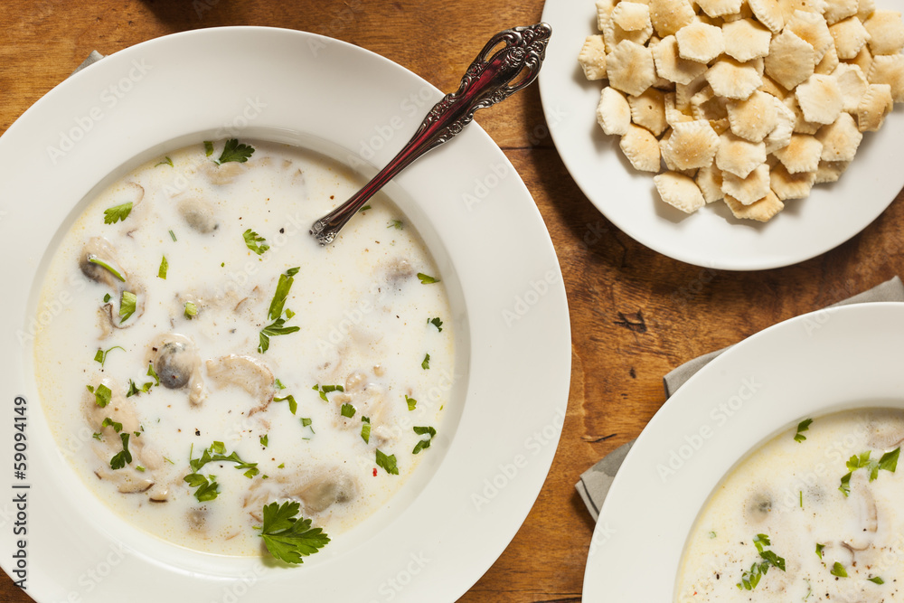 Homemade Organic Oyster Stew Appetizer Homemade Organic Oyster Stew Appetizer