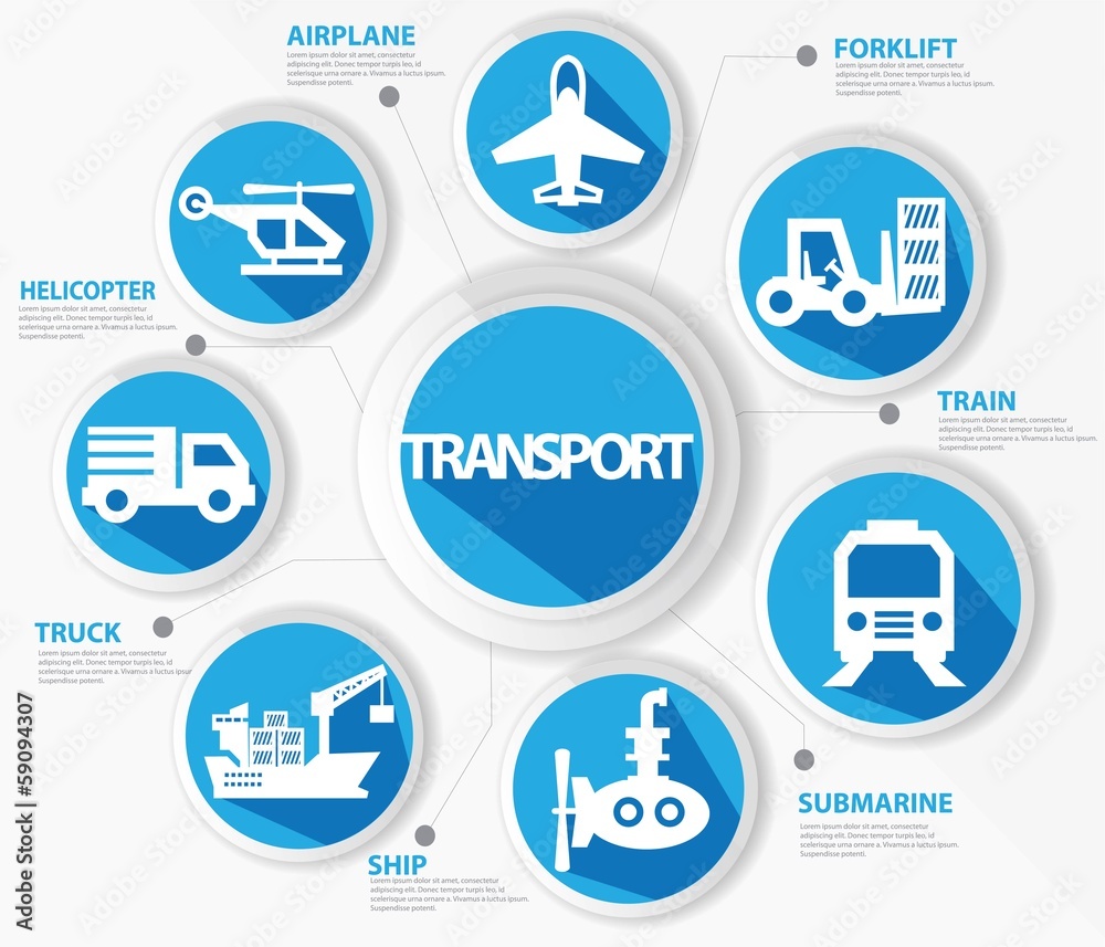 Transport and logistics concept,Blue version Transport and logistics concept,Blue version
