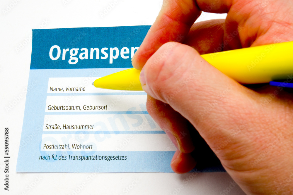 Organspendeausweis Stock-Foto | Adobe Stock