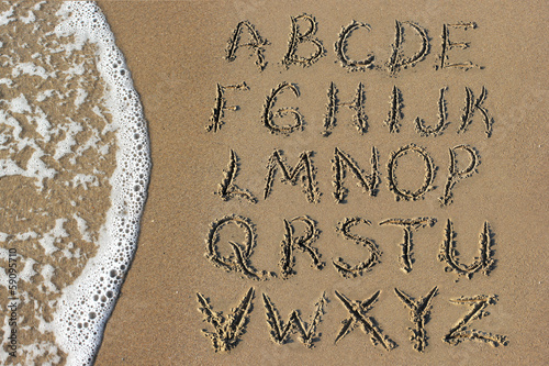 Sand Alphabet and Sea