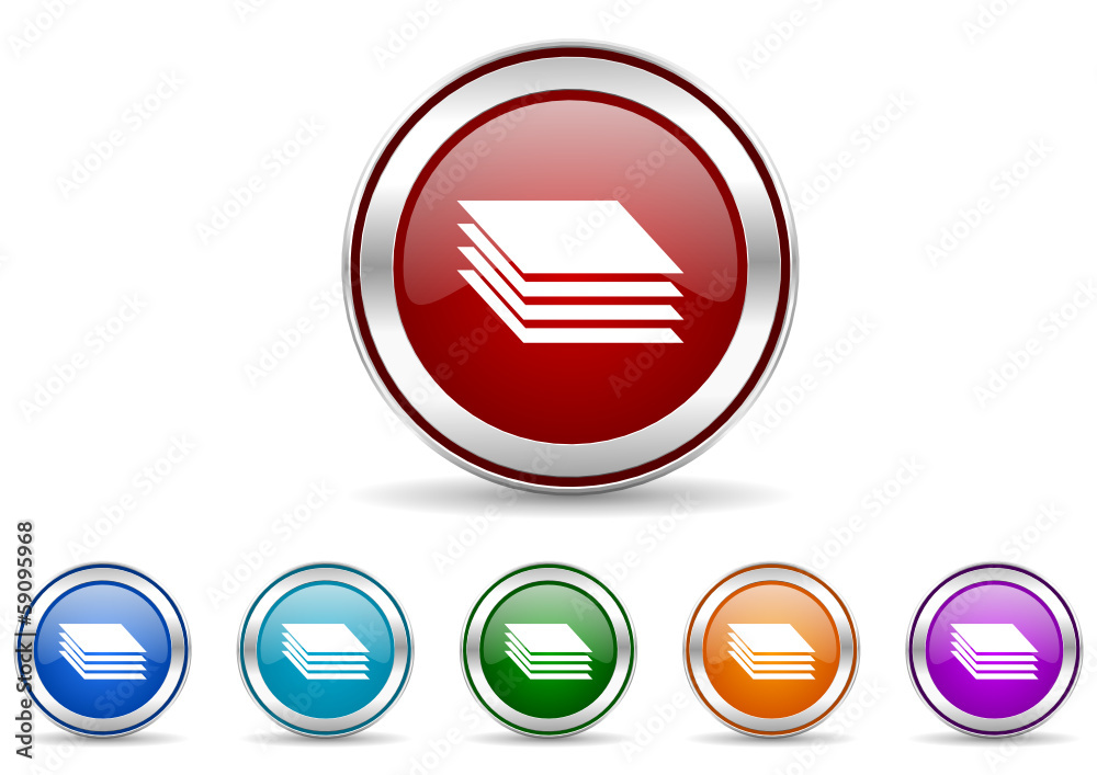 layers icon vector set layers icon vector set