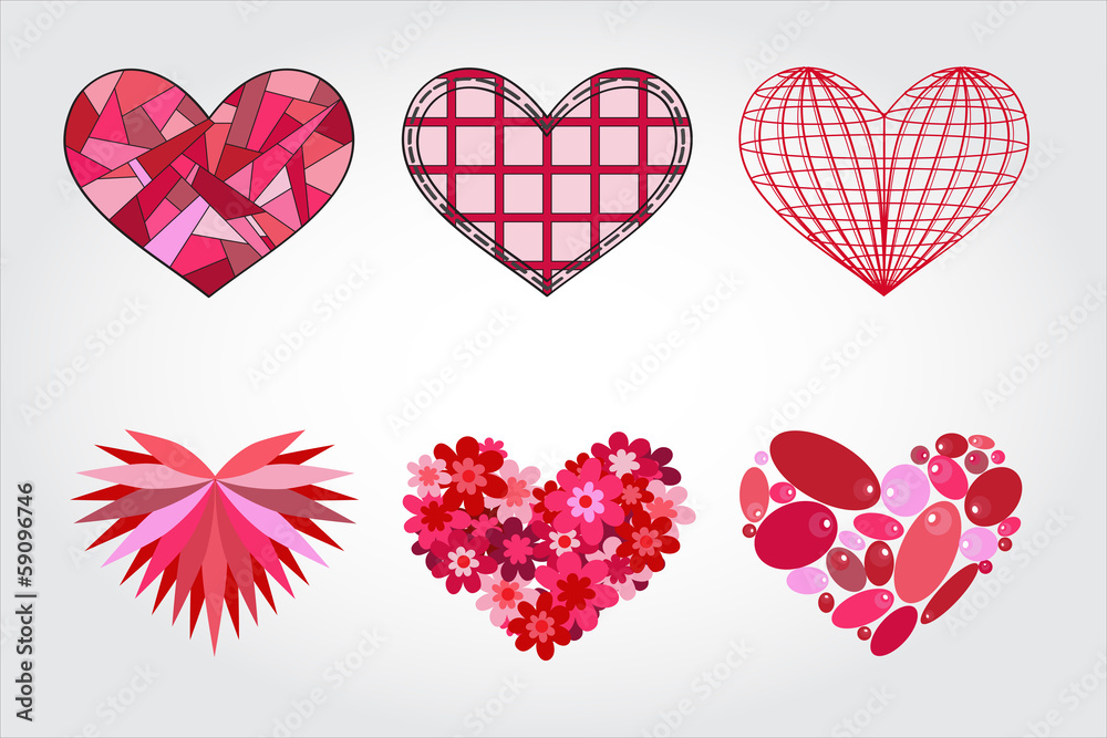 set of hearts, loving Hearts, Valentine's Day set of hearts, loving Hearts, Valentine's Day