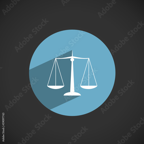 “SCALES OF JUSTICE" Button (legal advice law lawyer icon)
