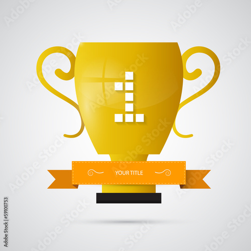vector gold winner trophy, cup. first place