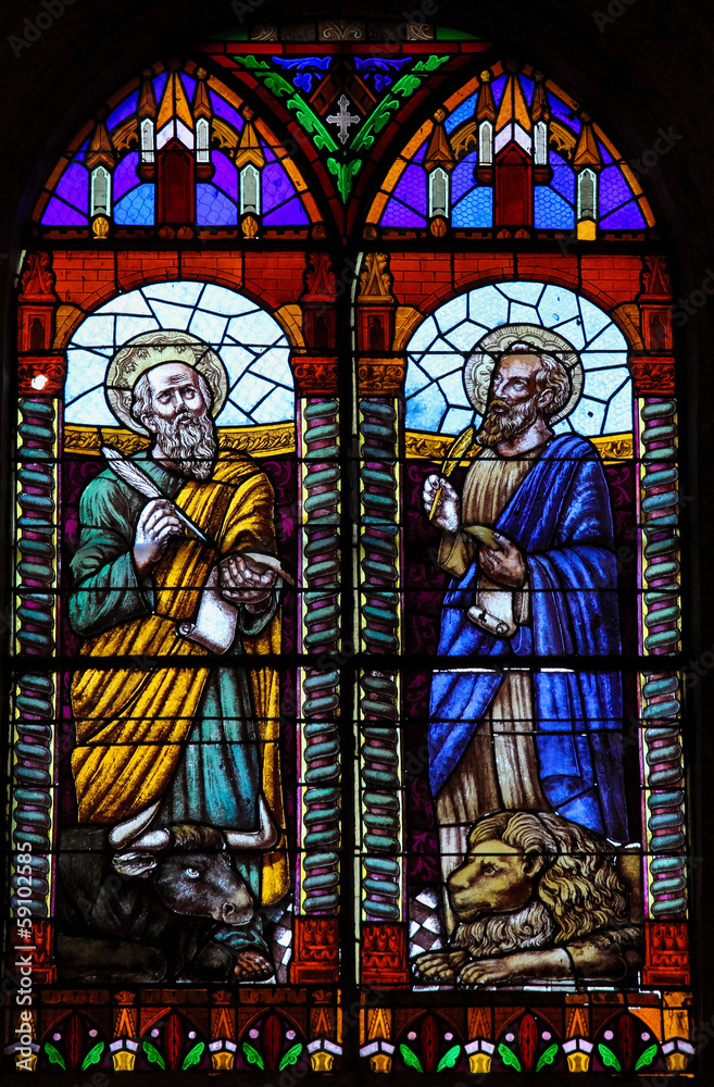 Evangelists Luke and Mark - Stained Glass