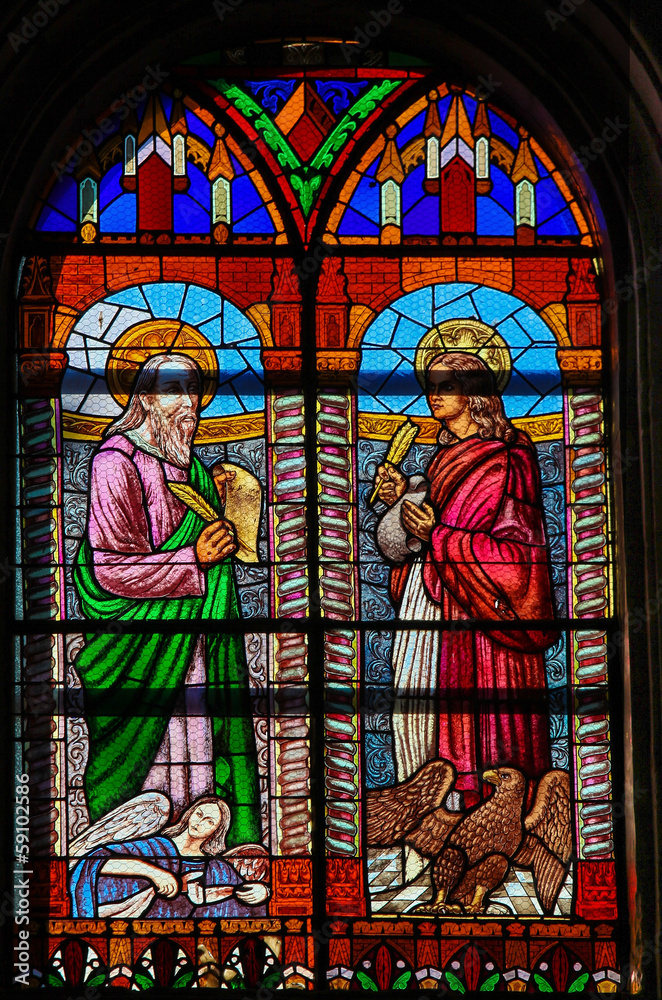 Evangelists Matthew and John - Stained Glass