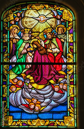 Assumption of Mary - stained glass
