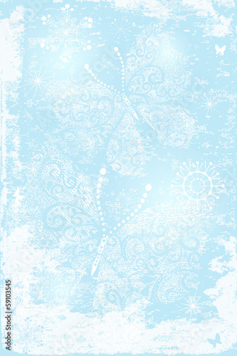 Gentle blue christmas background