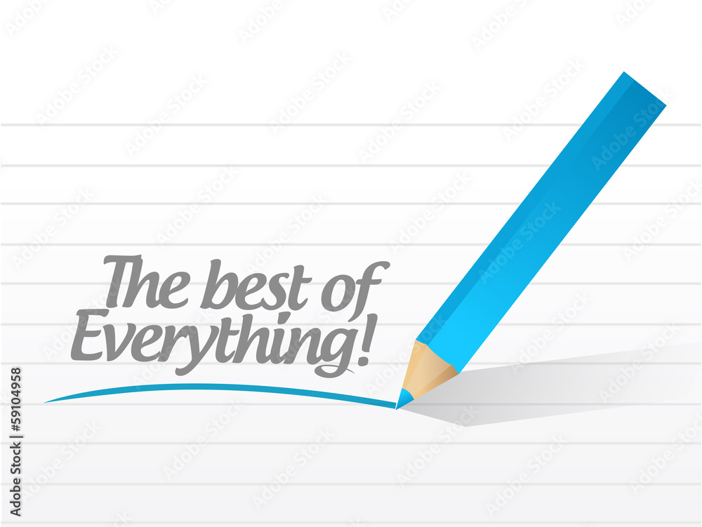 the best of everything message illustration design the best of everything message illustration design
