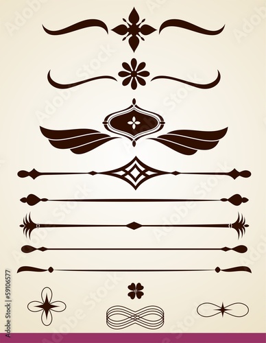 Text dividers and decorations